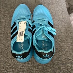 Adidas Turquoise and Black Athletic Shoes